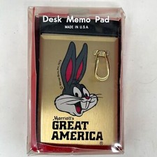 Vintage Great America Bugs Bunny Desk Memo Pad Made in USA ~Cartoon ~Marriott's