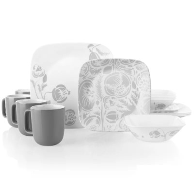 New Corelle Boutique Night Blooms 16-Piece Dinnerware Set 1135392