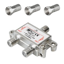 2-fach SAT Verteiler + 3 F-Stecker für 7,5mm...