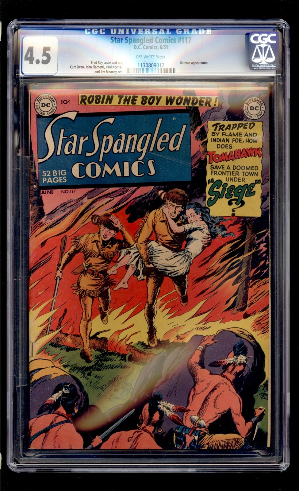Spangles Definition Star Spangled Comics #117 1951 CGC 4.5 VG+ OW High Definition Scans ...