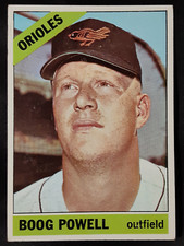 Boog Powell 1966 Topps #167 - Baltimore Orioles - gum residue