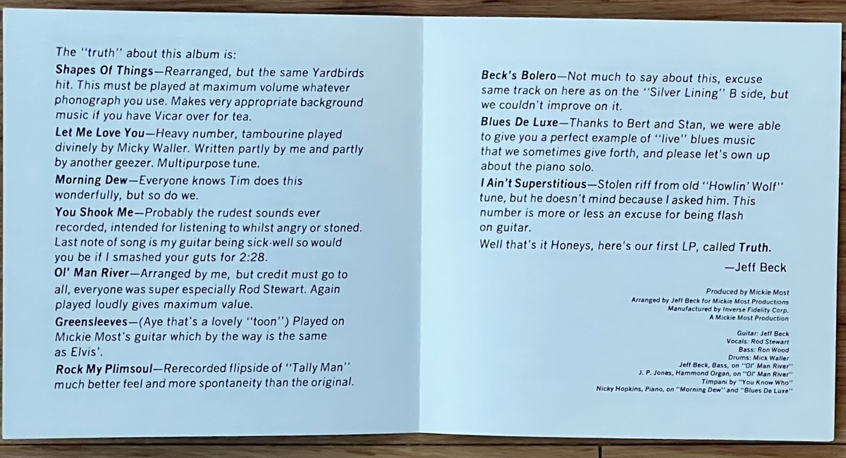 Jeff Beck - Truth (mobile fidelity (vinyl) | eBay