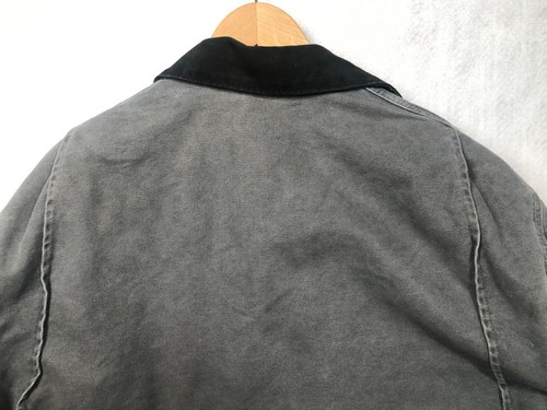 Vintage Carhartt Detroit Jacket J97 MTL Metal Gray Blanket Lined Large Tall LT - Picture 8 of 14
