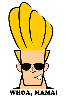 #ad #ad Johnny bravo sticker weatherproof bumper vinyl decal $3.99