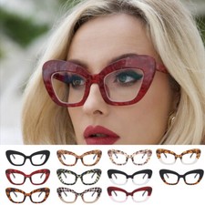 Large Cat Eye Eyeglass Thick Frames Fashion Spectacles Glasses For Women