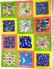 New Handmade Lap or Baby Quilt 34" X 46" 100 Cotton Quilt finished unique