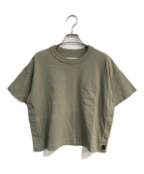 sacai s Cotton Jersey T-Shirt 2 L/KHAKI