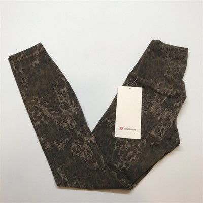 NEW LULULEMON Align 25'' HR Pant 0 Truleopard MAX Brown Multi