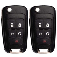Replacement For Impala Equinox And Other Flip Car Key Fob - Oht01060512 2 Pack