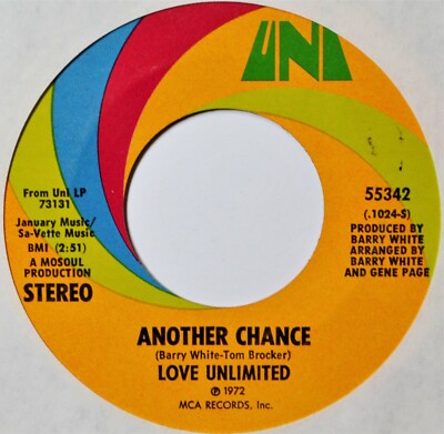 Love Unlimited Another Chance / Is It Really True Boy VG+ 45 7'' Vinyl 70's Soul