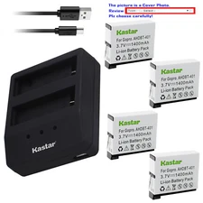 Kastar Battery Dual Charger for Gopro4 GoPro AHDBT-401 GoPro AHBBP-401 Battery