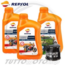 TAGLIANDO 3 L OLIO REPSOL 10W40 + FILTRO OLIO HONDA SILVER WING 400 2006