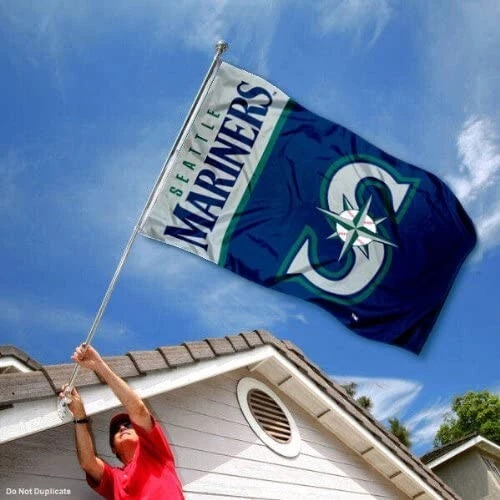 Seattle Mariners Flag Large 3x5 Banner Logo Baseball MLB  FREE SHIPPING - Image 4 of 4