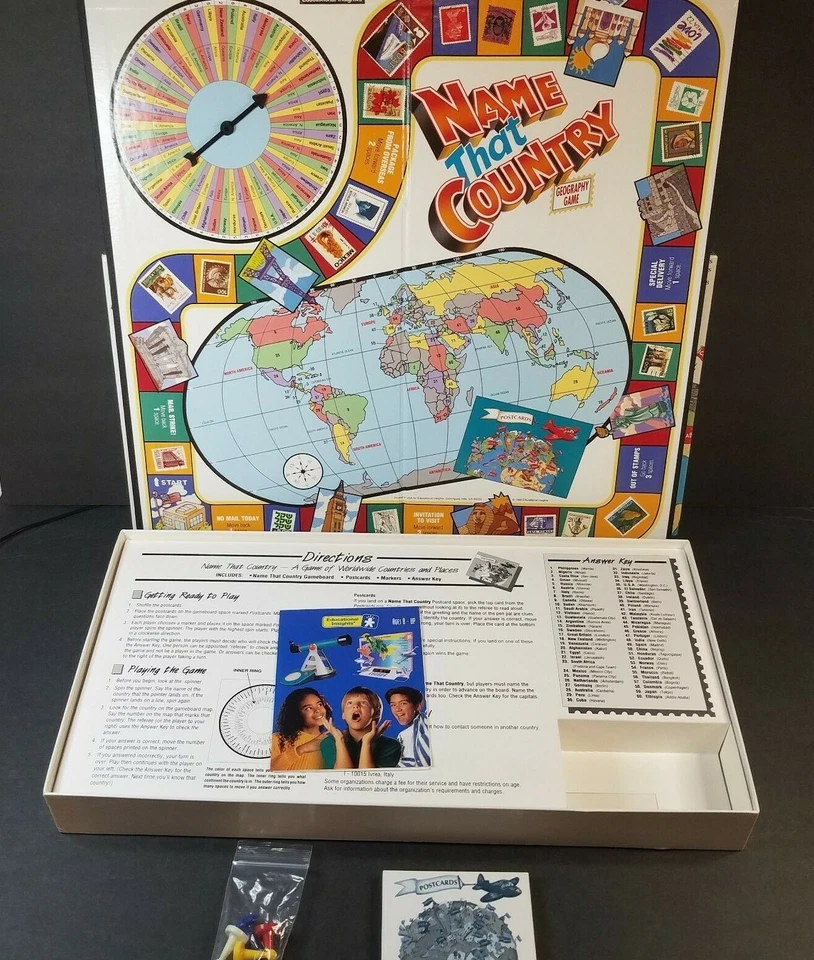 Geography Board Game Educational Insights Name That Country Pen Pal Complete Set - Image 3 of 4