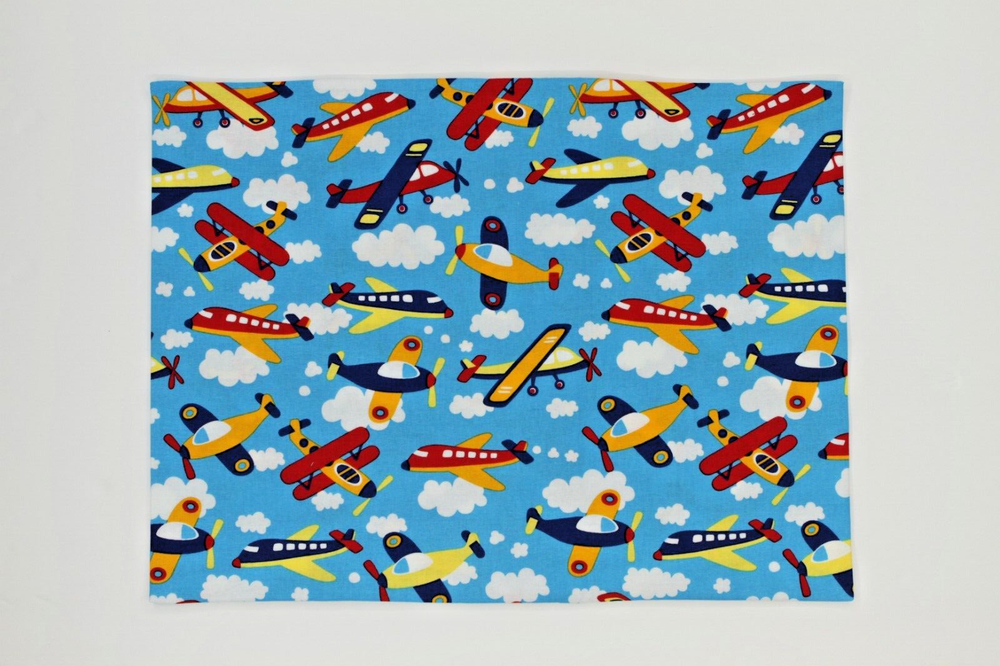 Travel Pillow Case-Cotton-Planes 12''x16''
