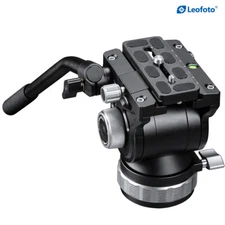 Leofoto BV-15 70mm Fluid Video Head with PU-100D 100x38mm QR Plate | Arca