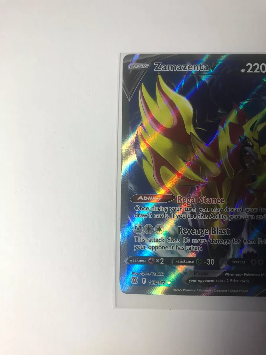 Zamazenta V 163/172 - Brilliant Stars - Ultra Rare Pokemon Card - Full Art