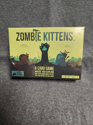 Zombie Kittens Card Game by Exploding Kittens - 2-5 Players - New & Sealed