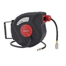 AREBOS Avvolgitubo Aria Compressa Avvolgitubo Automatico a Tamburo 10 m