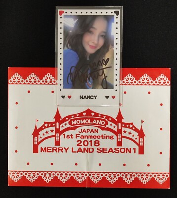 Momoland NANCY Japan 1st Fenmeeting Real Signed Photo card+Photo