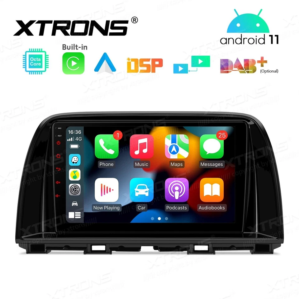 AUTORADIO ANDROID 11 STEREO AUTO MAZDA CX5 2012-2017 CARPLAY WIFI COMANDI VOLANT - Immagine 4 di 4