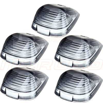 5pc Smoke Cab Marker Clearance Light Lens Covers For Ford F-250 F-350 Super Duty