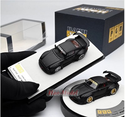 PGM 1/64 Porsche RWB 993 911 Car Alloy Model Car Diecast Collection Gifts Black