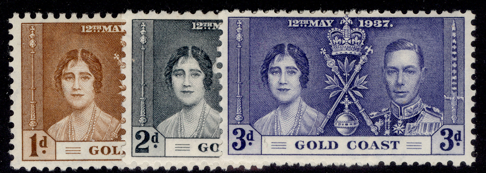 GOLD COAST GVI SG117-119, 1937 CORONATION set, M MINT. | eBay UK