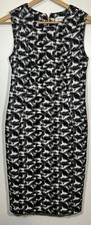Calvin Klein Women’s Sleeveless Black and White Fitted Sheath Dress 6P