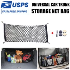 Car Trunk Cargo Net Holder Elastic Mesh Organizer Truck SUV Universal 4 Hook Net