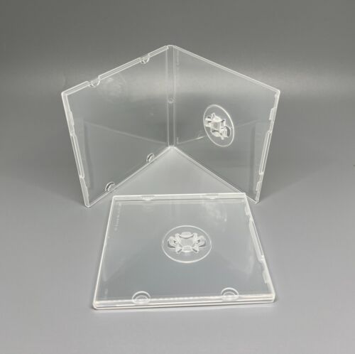 5 New 3" Mini CD DVD Slim Poly Case w/Sleeve, Patented M-Lock Hub, FD-1013 - Afbeelding 1 van 4