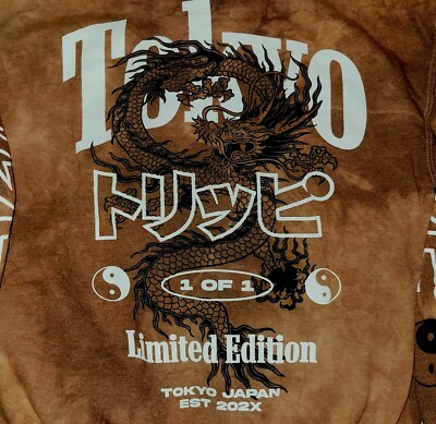 Tokyo 1 of 1 Limited Edition Hoodie Med Brown Kangaroo Pocket