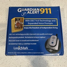 Guardian Alert 911 MEDICAL ALERT System Base & Voice Pendant LogicMark 30911 