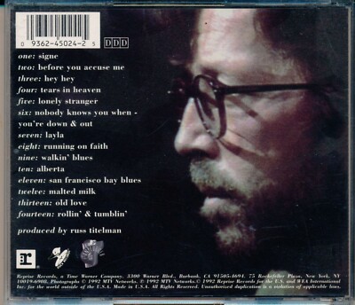 Unplugged, Eric Clapton, Reprise 9 45024-2 USA 1992 CD | eBay