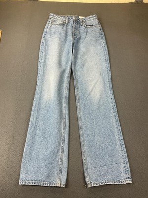 Rag & Bone Jeans Womens 25 Blue Light Wash High Rise Straight Lucy 5-Pocket