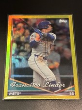 Francisco Lindor  2024 Topps Archives Yellow Gold Foil 247 New York Mets Variant