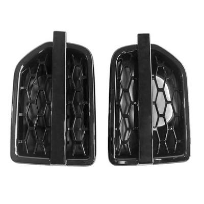 L&r Side Grille Air Intake Fender Vents Black For 10-16 Land Rover Landmark 2pcs