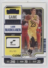 2023-24 Panini Contenders Blue Game Ticket 5/49 Lauri Markkanen #3 13hf