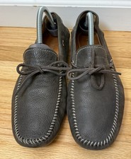 Prada Men  s Brown Leather Driving Shoe Loafers Men  s Size 8