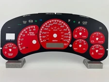 US Speedo Red Denali Gauge Face for Clusters 99-02 (120 MPH) 2500 Gas