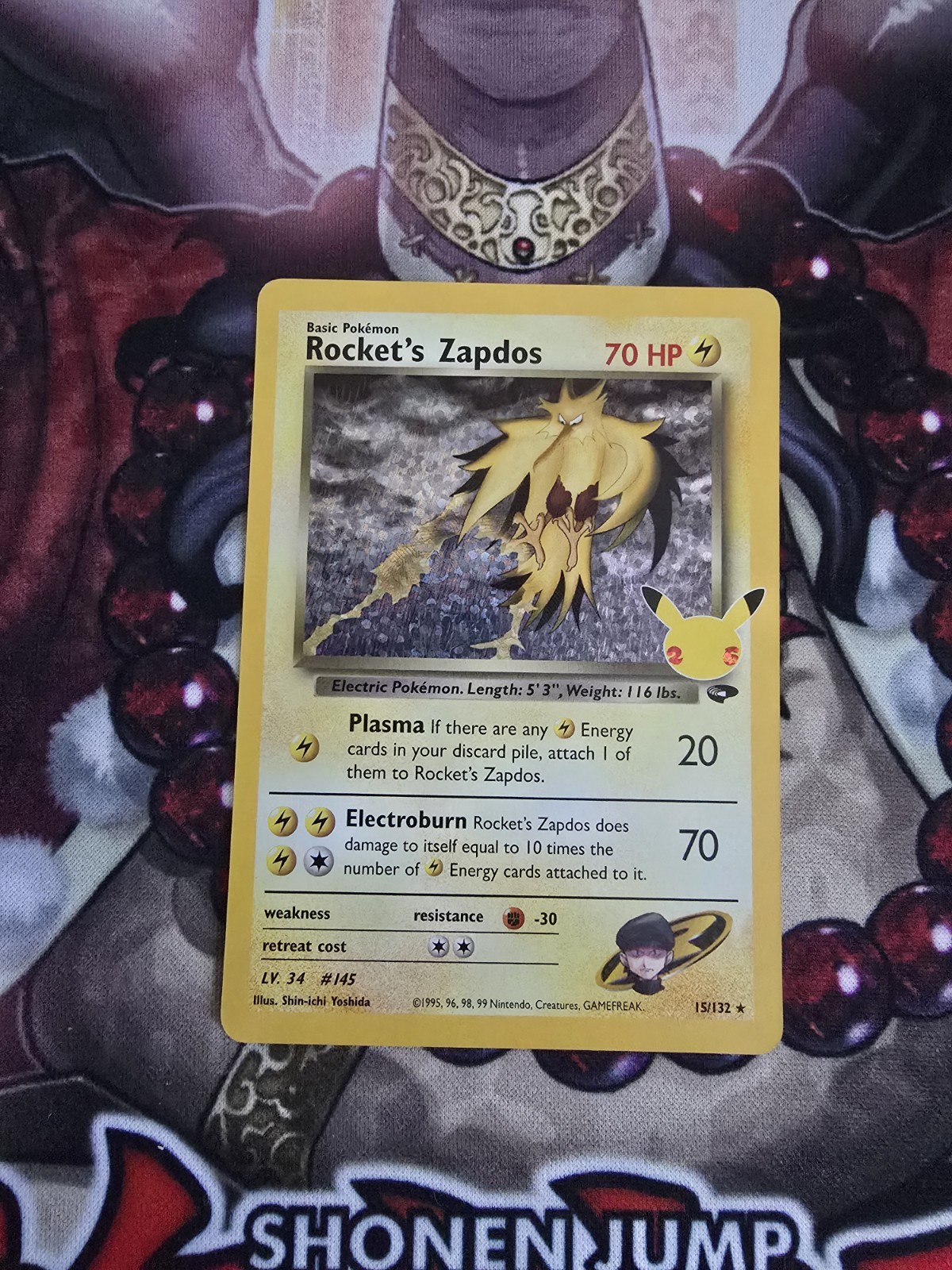 Rockets Zapdos 15/132 Celebrations NM Holofoil Rare Pokemon Card