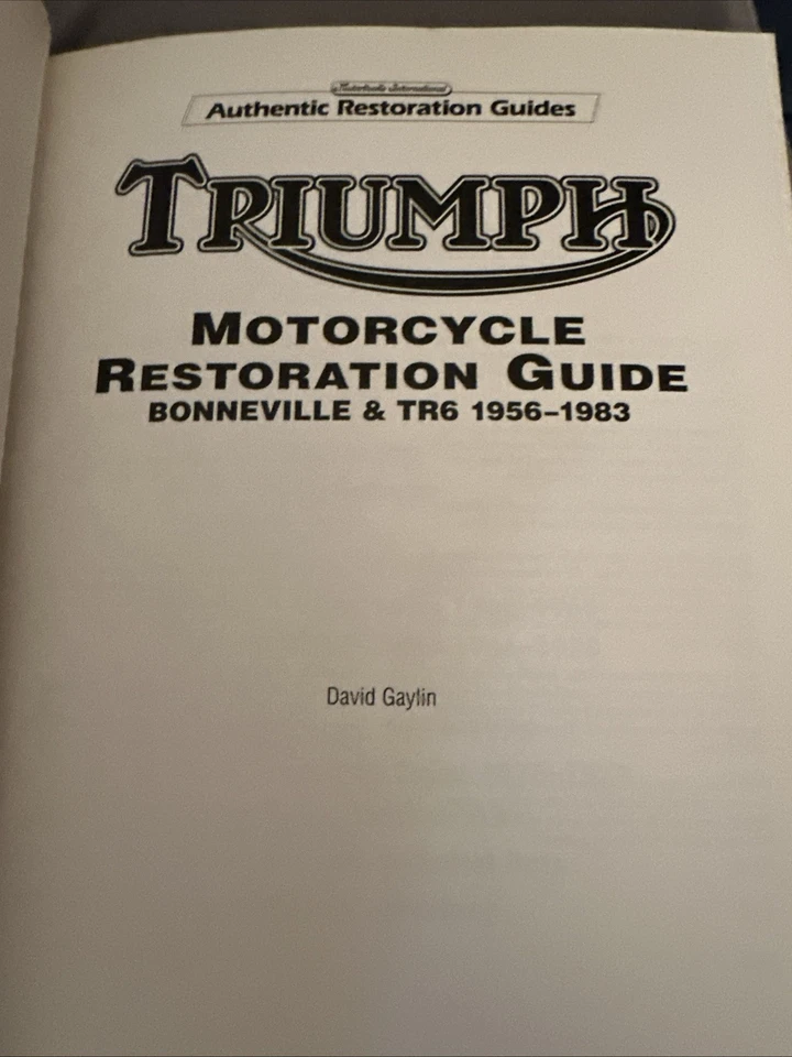 Triumph 1956-1983 NOVO Guia de Restauração Manual de Serviço de Loja de Motocicletas - Imagem 3 de 4