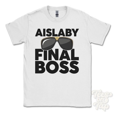 AISLABY FINAL BOSS T-SHIRT lustiges Weihnachtsgeschenk North Yorkshire Stockton-on-Tees