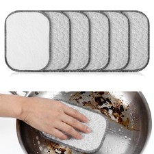 Thrymme 6 Pcs Mesh Dish Cloth, Metal Cloth Small, Silver Wire