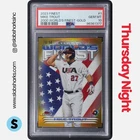 2023 TOPPS FINEST MIKE TROUT 2000 WORLD'S FINEST GOLD REFRACTOR /50 PSA 10