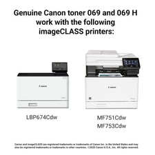 Canon Genuine 069 Toner Cartridge High Capacity Compatible with MF753Cdw,...