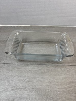 Libbey  11.25'' x 5.75'' x 3'' Clear Glass  Ribbed Baking Dish Loaf Pan Bread