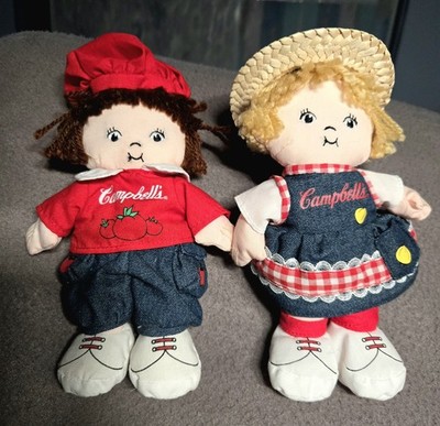 Campbell's Soup Kids 2000 Vintage Plush Cloth Beanie 8-inch Dolls