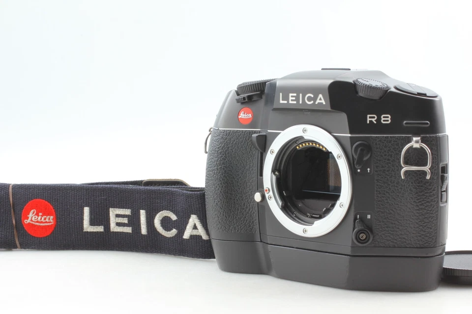[Casi COMO NUEVO con bobinadora de motor y correa] Cuerpo de cámara Leica R8 negro de JAPÓN Foto 3 de 4