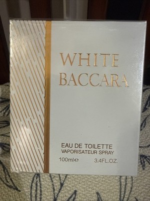 White Baccara Eau De Toilette By EBC. 3.4 Oz. New In Sealed Box